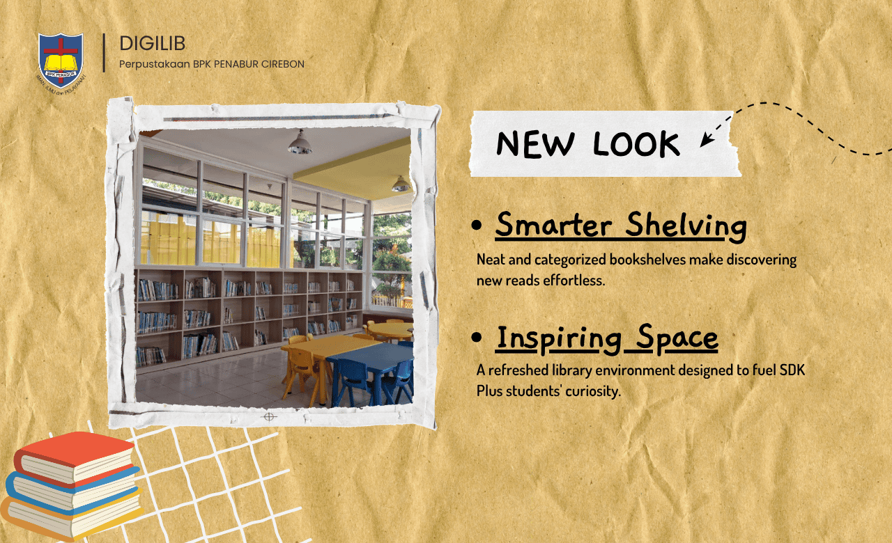New Bookshelves, New Literacy Spirit at SDK Plus PENABUR Cirebon